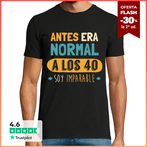 Camiseta Hombre Manga Corta A los 40 Soy Imparable, 1985 - latostadora.com - Modalova