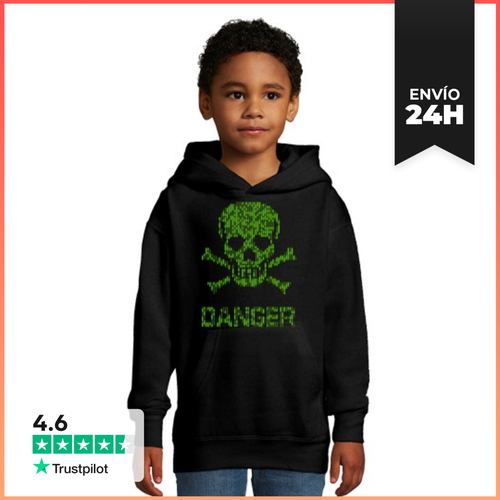 Sudadera Para Niños Con Capucha Binary Danger Alert LaTostadora - latostadora.com - Modalova