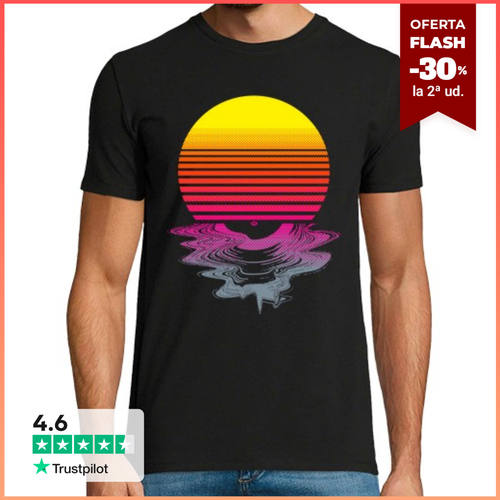 Camiseta Hombre Manga Corta puesta de sol de vinilo laTostadora - latostadora.com - Modalova