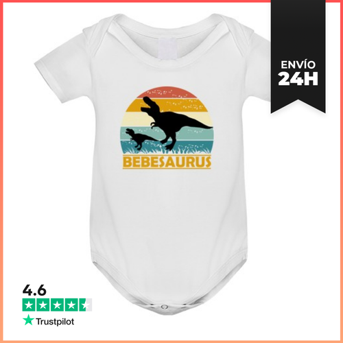 Body Bebé Bebe Dinosaurio Rex Retro LaTostadora - latostadora.com - Modalova
