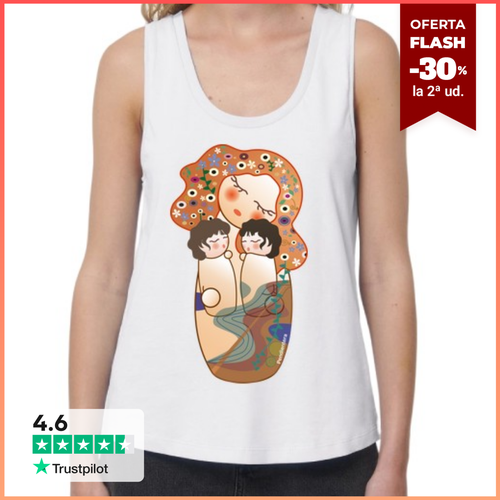 Camiseta Mujer Tirantes Loose Fit Kokeshis madre de gemelos - latostadora.com - Modalova