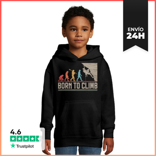 Sudadera Para Niños Con Capucha Nacido Para Escalar Escalar - latostadora.com - Modalova