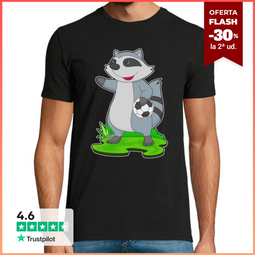 Camiseta Hombre Manga Corta Mapache jugador de fútbol fútbol - latostadora.com - Modalova