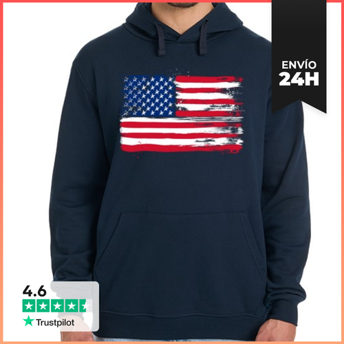Sudadera Unisex Con Capucha American Flag LaTostadora - latostadora.com - Modalova