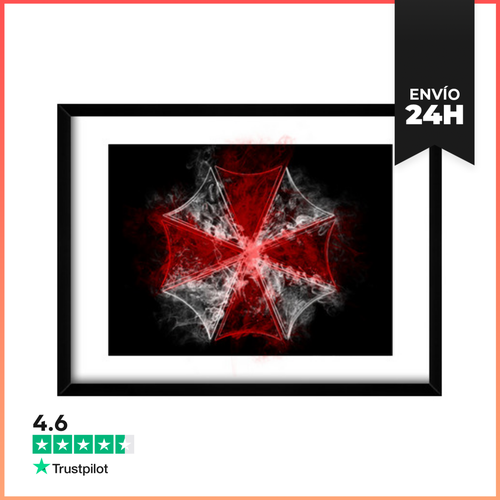 Cuadro Con Marco Horizontal Humo Paraguas LaTostadora - latostadora.com - Modalova