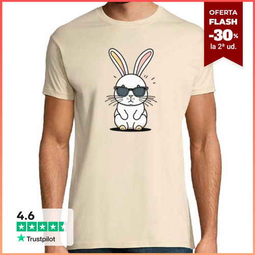 Camiseta Hombre Manga Corta gafas de sol de conejo laTostadora - latostadora.com - Modalova