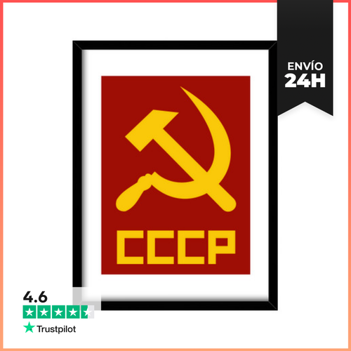 Cuadro Con Marco Vertical CCCP LaTostadora - latostadora.com - Modalova