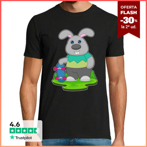 Camiseta Hombre Manga Corta patineta de conejo laTostadora - latostadora.com - Modalova