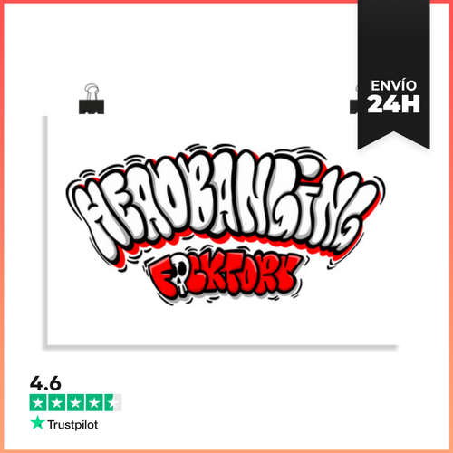 Póster Horizontal Headbanging Graffiti LaTostadora - latostadora.com - Modalova