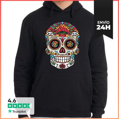 Sudadera Unisex Con Capucha CALAVERA DE AZÚCAR MEXICANA - latostadora.com - Modalova
