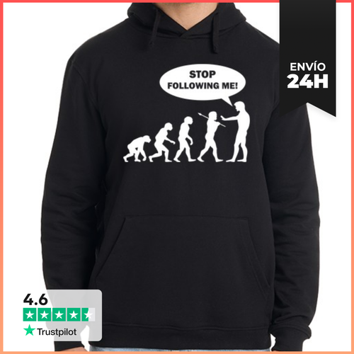 Sudadera Unisex Con Capucha Evolution - Stop Following Me! - latostadora.com - Modalova