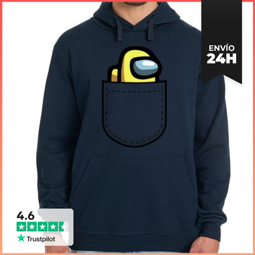 Sudadera Unisex Con Capucha Among Us De Bolsillo, Amarillo - latostadora.com - Modalova