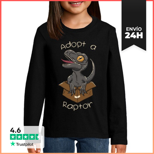 Camiseta Manga Larga Para Niños Adoptar Un Raptor LaTostadora - latostadora.com - Modalova