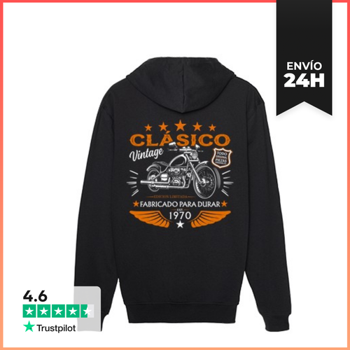 Sudadera Unisex Con Capucha Clásico Fabricado Para Durar 1970 - latostadora.com - Modalova