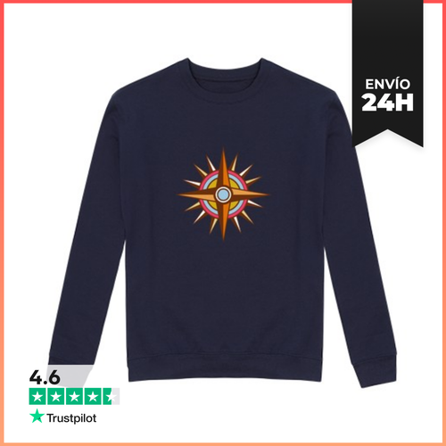 Sudadera Unisex Vintage Brújula Estrella Retro Aislado - latostadora.com - Modalova