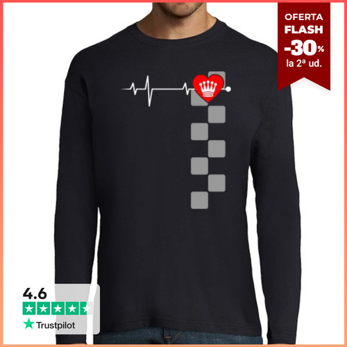 Camiseta Hombre Manga Larga Corazón con Dama 1 laTostadora - latostadora.com - Modalova
