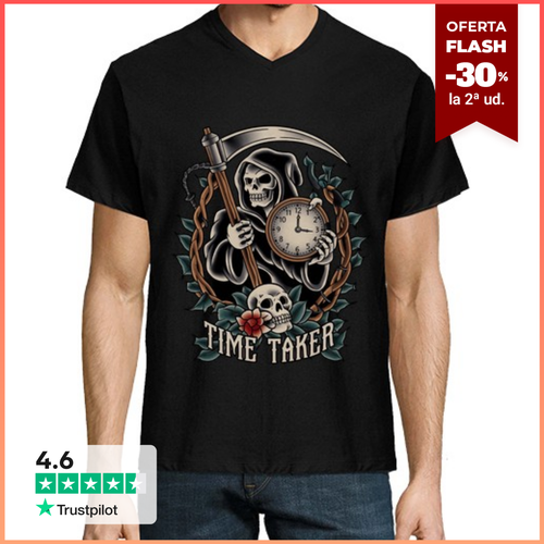 Camiseta Hombre Cuello Pico aguja de tatuaje color piel artista - latostadora.com - Modalova