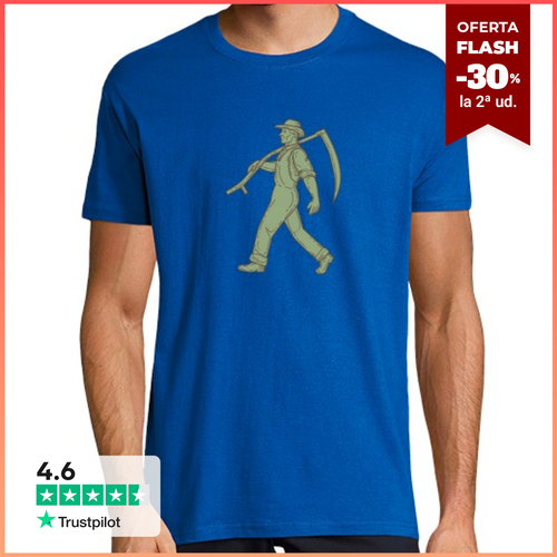 Camiseta Hombre Manga Corta agricultor orgánico de línea mono pie - latostadora.com - Modalova