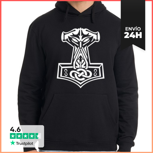 Sudadera Unisex Con Capucha Mjolnir - Martillo De Thor (Vikings) - latostadora.com - Modalova