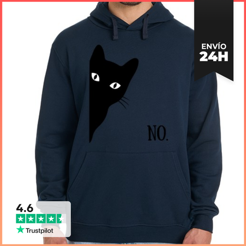 Sudadera Unisex Con Capucha Gato Negro Sarcástico LaTostadora - latostadora.com - Modalova