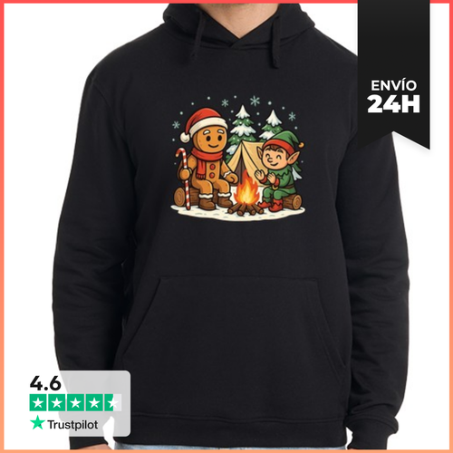 Sudadera Unisex Con Capucha Elfo Navideño De Camping LaTostadora - latostadora.com - Modalova