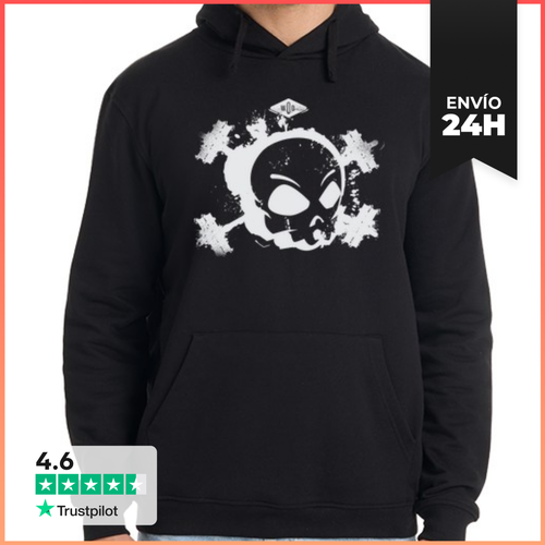 Sudadera Unisex Con Capucha Calavera Wod Blanca LaTostadora - latostadora.com - Modalova