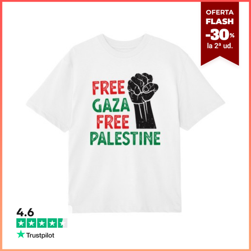 Camiseta Oversize FREE GAZA FREE PALESTINE laTostadora - latostadora.com - Modalova