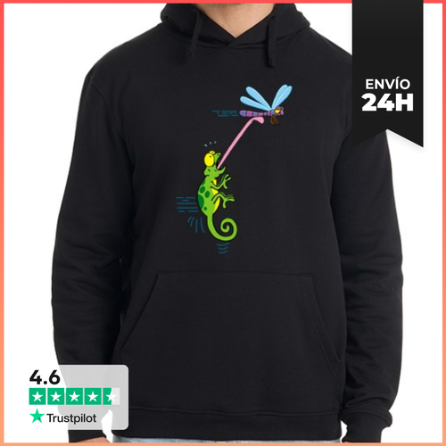 Sudadera Unisex Con Capucha Camaleón Y Libélula LaTostadora - latostadora.com - Modalova