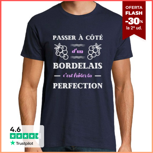 Camiseta Hombre Manga Corta burdeos perfección burdeos humor - latostadora.com - Modalova
