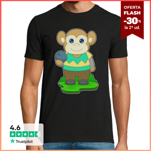 Camiseta Hombre Manga Corta Bola de boliche de mono laTostadora - latostadora.com - Modalova