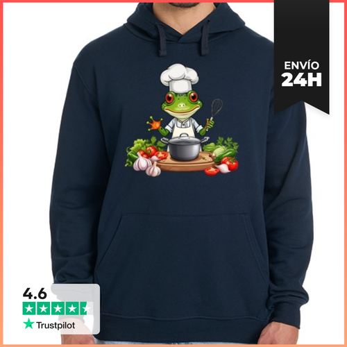 Sudadera Unisex Con Capucha Rana Chef De Cocina LaTostadora - latostadora.com - Modalova