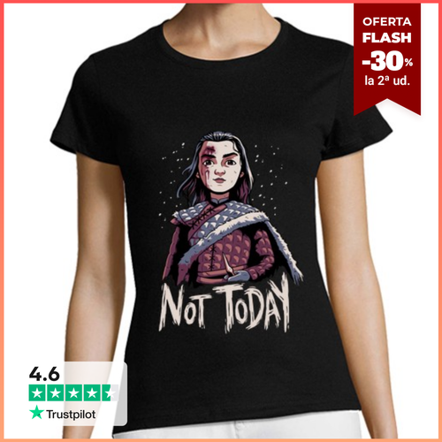 Camiseta Mujer Manga Corta Hoy No Arya Stark Camiseta laTostadora - latostadora.com - Modalova