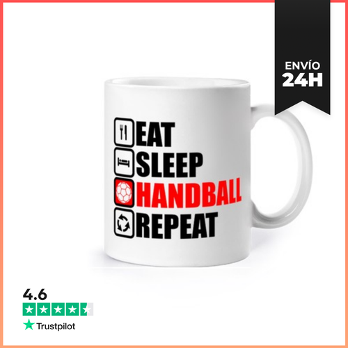 Taza Comer Dormir Balonmano Repetir LaTostadora - latostadora.com - Modalova