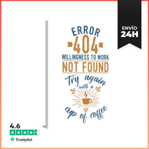Lienzo Vertical Error 404 Coffee LaTostadora - latostadora.com - Modalova