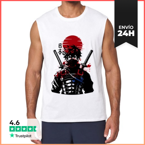 Camiseta Sin Mangas Samurái Japonés LaTostadora - latostadora.com - Modalova