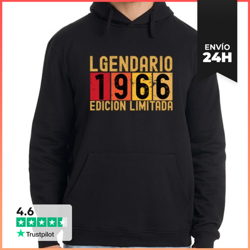 Sudadera Unisex Con Capucha Legendario 1966 Edicion Limitada - latostadora.com - Modalova