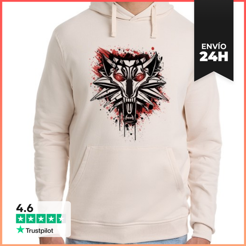 Sudadera Unisex Con Capucha Splatter White Wolf LaTostadora - latostadora.com - Modalova