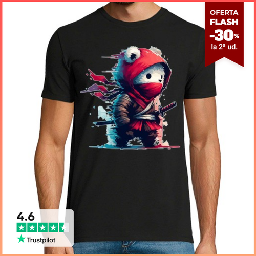 Camiseta Hombre Manga Corta Divertido oso polar ninja japonés - latostadora.com - Modalova