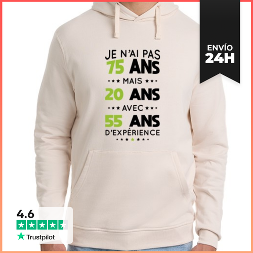 Sudadera Unisex Con Capucha No 75 Pero 20 Años Con 55 Años Xp - latostadora.com - Modalova