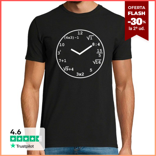 Camiseta Hombre Manga Corta Reloj matemático Blanco laTostadora - latostadora.com - Modalova
