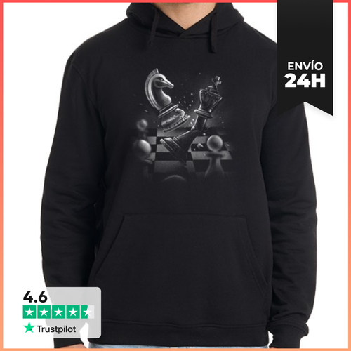 Sudadera Unisex Con Capucha Juego De Ajedrez Caballero Rompe Rey - latostadora.com - Modalova