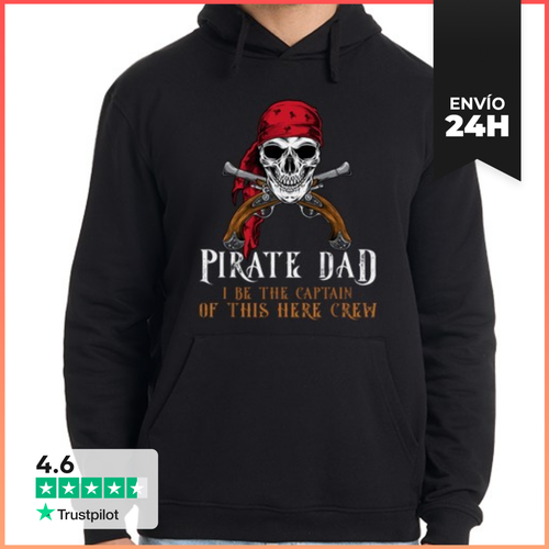 Sudadera Unisex Con Capucha Papá Pirata Yo Soy El Capitán - latostadora.com - Modalova
