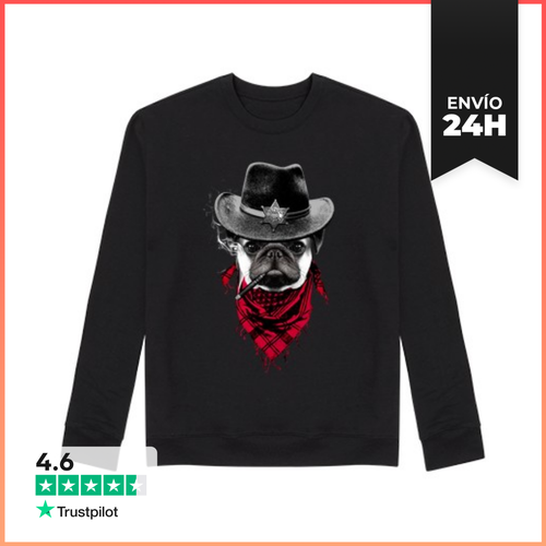 Sudadera Unisex Pug Occidental LaTostadora - latostadora.com - Modalova