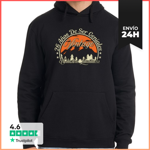 Sudadera Unisex Con Capucha 26 Años De Ser Genial Vintage 2000 - latostadora.com - Modalova