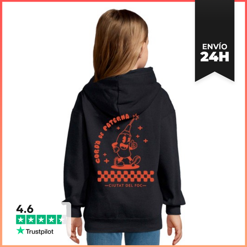 Sudadera Para Niños Con Capucha Cordà De Paterna Rojo Espalda - latostadora.com - Modalova