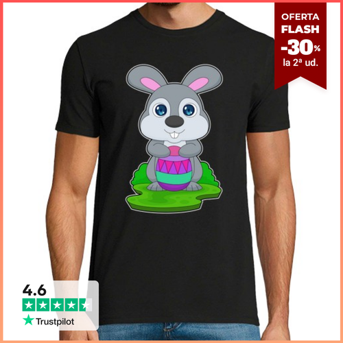 Camiseta Hombre Manga Corta conejo de pascua huevo de pascua - latostadora.com - Modalova