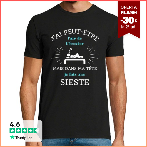 Camiseta Hombre Manga Corta en mi cabeza siesta humor jubilación - latostadora.com - Modalova