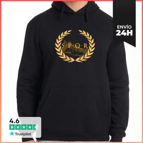 Sudadera Unisex Con Capucha Spqr Senatus Populus Que Romanus - latostadora.com - Modalova
