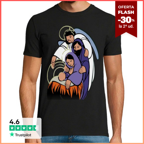 Camiseta Hombre Manga Corta Misterio / Belen / Navidad / Religion - latostadora.com - Modalova