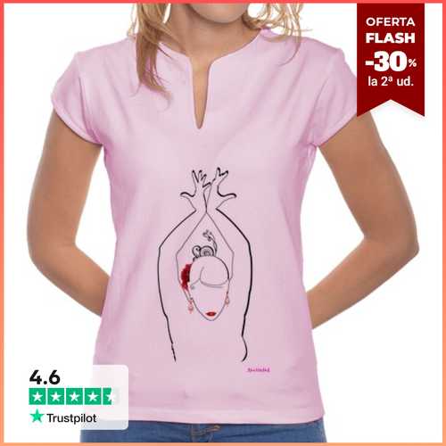 Camiseta Mujer Cuello Mao flamenca para claro, Mujer, cuello mao - latostadora.com - Modalova